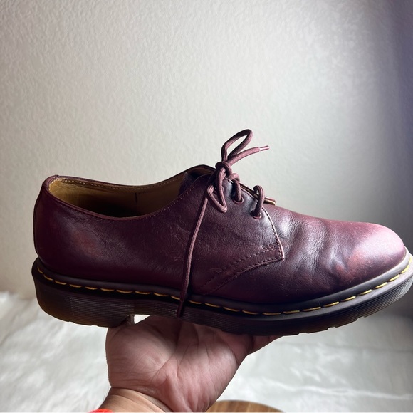 Dr Martens Oxford 1461 Burgundy Cherry Red Classic Doc Shoes EU Size 42 - Picture 5 of 8